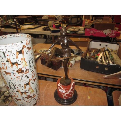 85 - Art Deco style bronzed metal figure after Alonzo