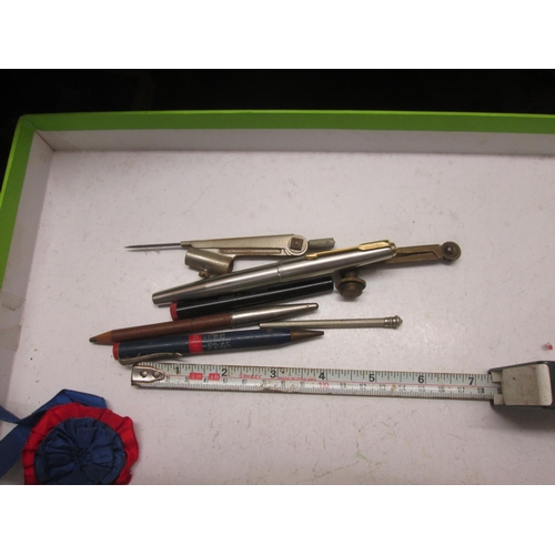 102 - Parker fountain pen and other pencils etc.