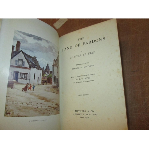 78 - Single volume : The Land of Pardons by A Le Braz, pub Methuen & Co. 1909, 12 colour illustrations by... 