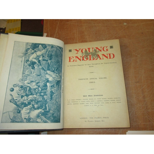 138 - Single Volume : Young England 30th Annual Volume 1908 - 1909, pub. Pilgrim Press, scarce early editi... 