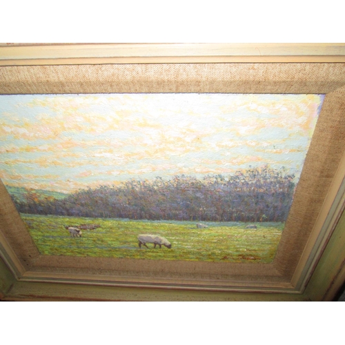 89 - Modern oil on board English Country Landscape By John Staddon 29 cms x 21 cms