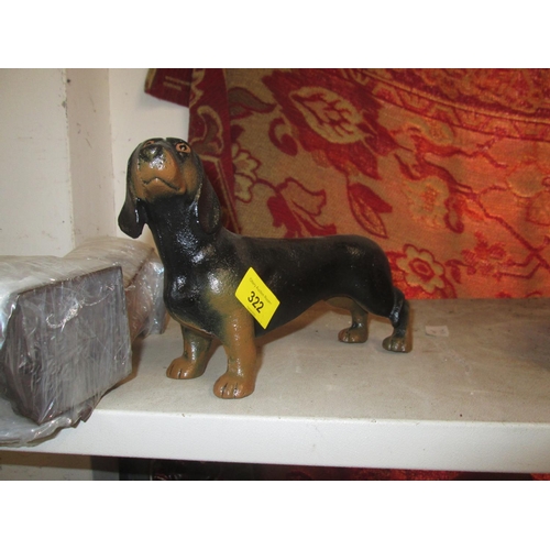 78 - Cast iron dog ornament