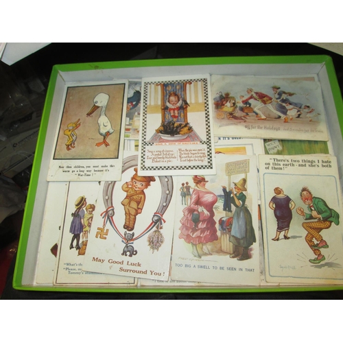 70 - Postcards : 24 coloured comical cards from the early 20th century