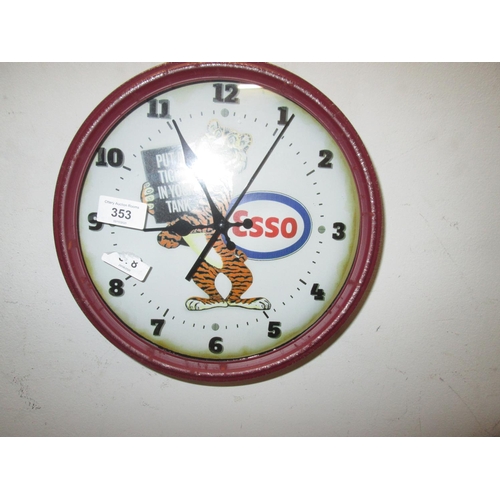 297 - ESSO advertising wall clock