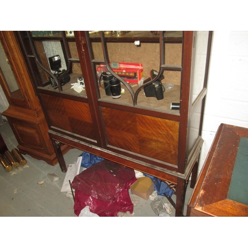 264 - Edwardian mahogany glazed display cabinet