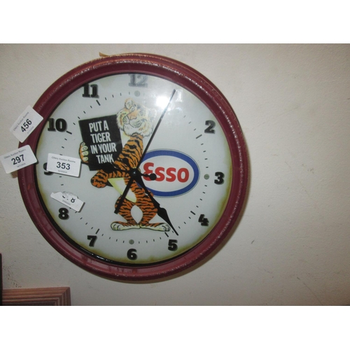 297 - ESSO advertising wall clock