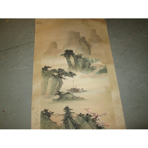 542 - Early 20th century Chinese scroll painting, unsigned