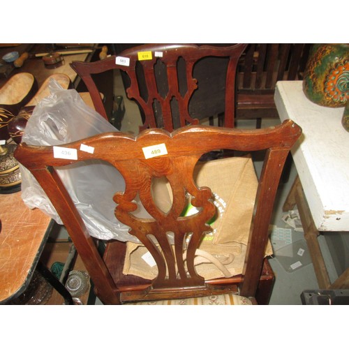 496 - 2 x 19th century dining chairs