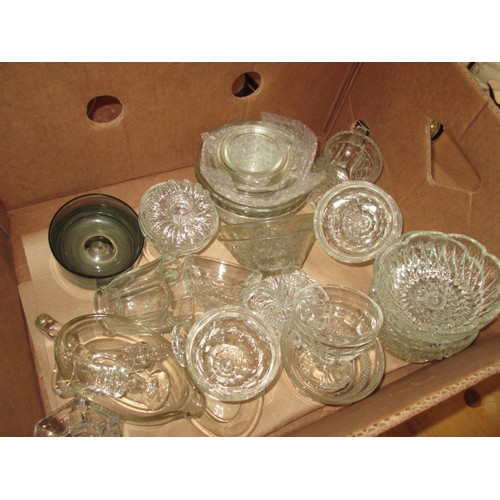 358 - Assorted clear glassware and pressed glass