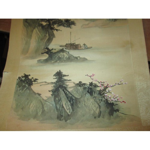 542 - Early 20th century Chinese scroll painting, unsigned