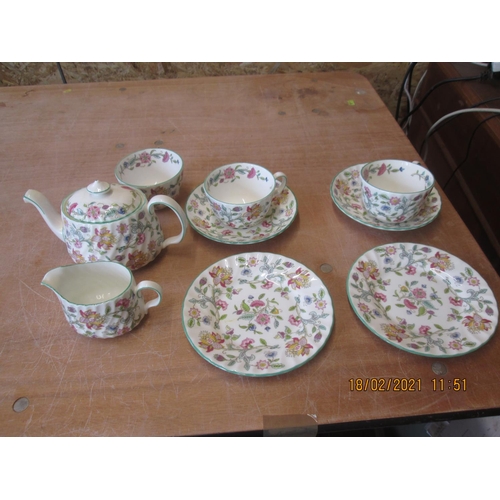 Minton Haddon Hall morning tea set 2 x tea cups & saucers & plates