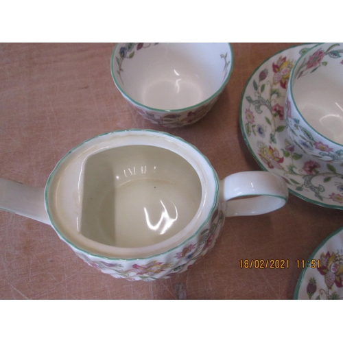 Minton Haddon Hall morning tea set 2 x tea cups & saucers & plates