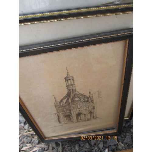 6 - Various pictures and prints & San Miguel mirror / blackboard