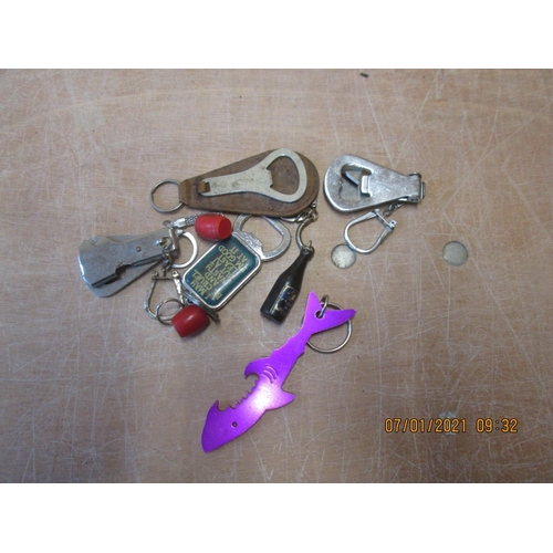 42 - Novelty keyrings : bottle openers