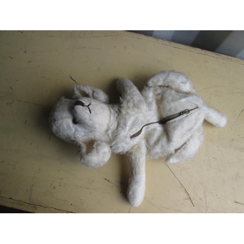 46 - Vintage childs soft toy with zip, nightdress case