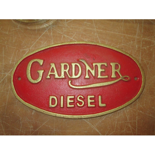 108 - Cast iron advertising sign : Gardiner Diesels