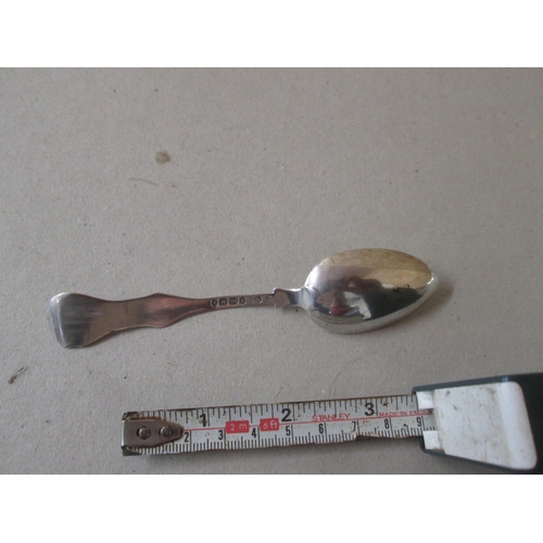 17 - Exeter silver teaspoon Edwin Sweet & silver plate spoons etc