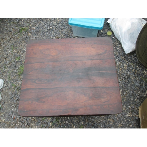 86 - Victorian rosewood sewing table, with hinged lid, fitted interior, note some damage but some pieces ... 