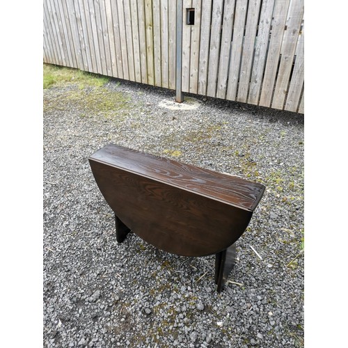 92 - Dark Ercol lap dining table