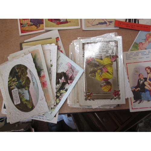 114 - Postcards : Approx 78 greeting cards & 17 comic postcards