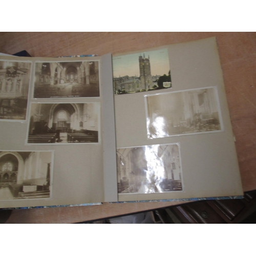 294 - Approx 69 postcards, views of churches, many west country interest in an album