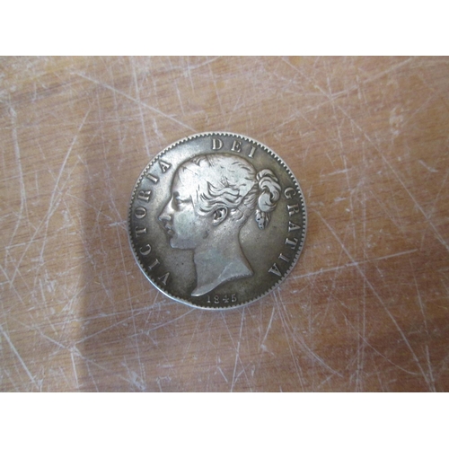 299 - Coin : 1845 Queen Victoria young head Crown F