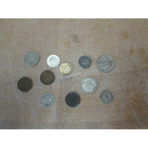 307 - Coins : USA 25 Cents 1917 F, 10 Cents 1874, 1911, 1916, 1949, 1964 F - GVF, 5 Cents 1887 & 1902 NF &... 