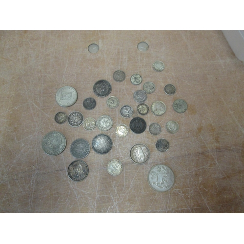 310 - Coins : Approx 29 silver coins of the world, much interest here including useful pre 1902 material f... 