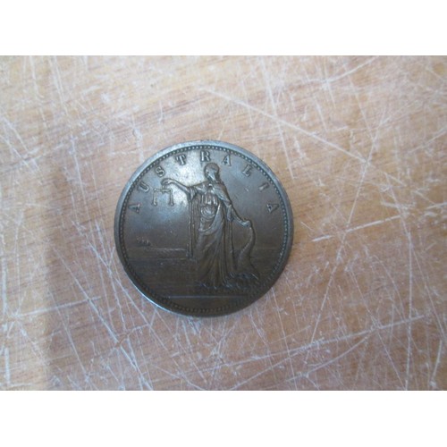 305 - Token : an attractive One Penny copper token ; Alfred Taylor, Draper & Clothier 31 Rundle Street Ade... 