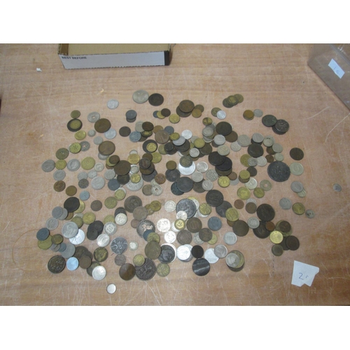 312 - Coins : Approx 1.2 KG of assorted foreign coins not scrap