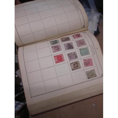 314 - Stamps : 2 old time stamp collections in a Lincoln album, schoolboy collection in an Adelphie album ... 