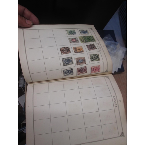 314 - Stamps : 2 old time stamp collections in a Lincoln album, schoolboy collection in an Adelphie album ... 