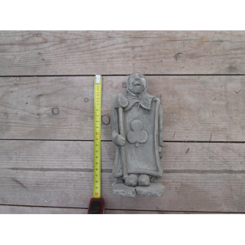 330 - Composite stone garden ornament : Jack of Clubs