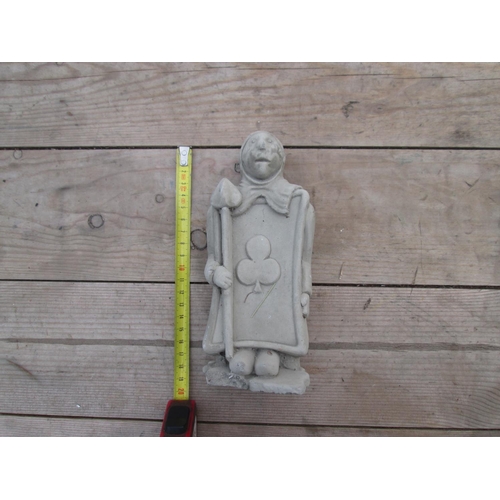 333 - Composite stone garden ornament : Jack of Clubs