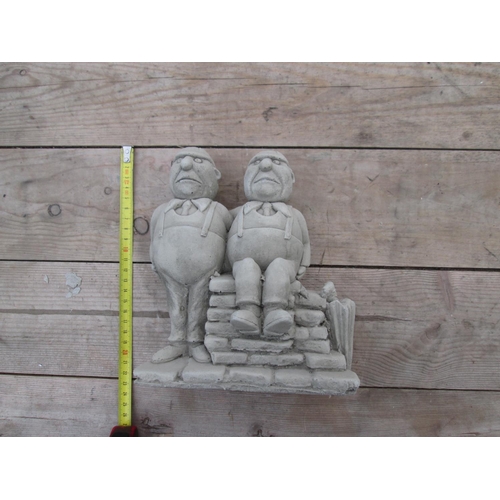 335 - Composite stone garden ornament : Tweedle Dumb & Tweedle Dee