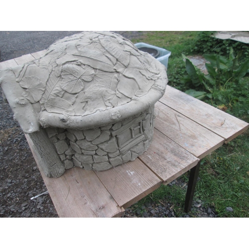 353 - Composite stone garden ornament : Hedgehog Hotel