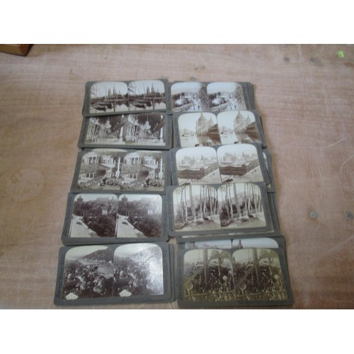 429 - 45 x black and white stereoscopic view cards presented in an Underwood album, cards do not pertain t... 