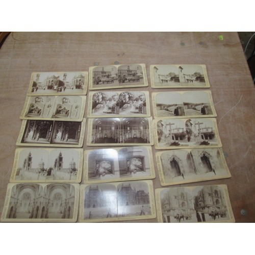 431 - 39 x black and white stereoscopic viewcards : tourist destination of Europe