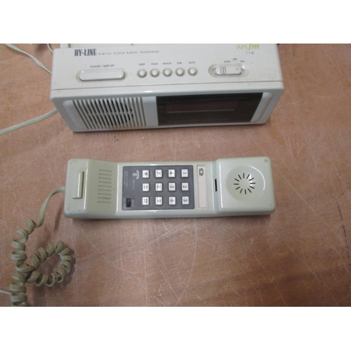 440 - Telephone : Retro Hy - Line Model 110 clock radio telephone