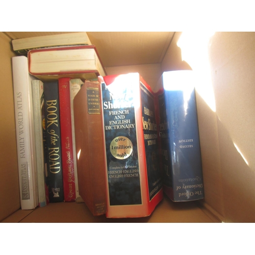 498 - Box of books : dictionaries etc.