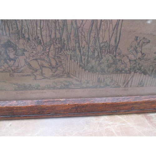 122 - 19th century  hunting print : 12 gens humana ruit O'Crus O'Brachia !