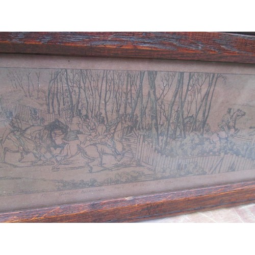 6 - 19th century  hunting print : 12 gens humana ruit O'Crus O'Brachia !