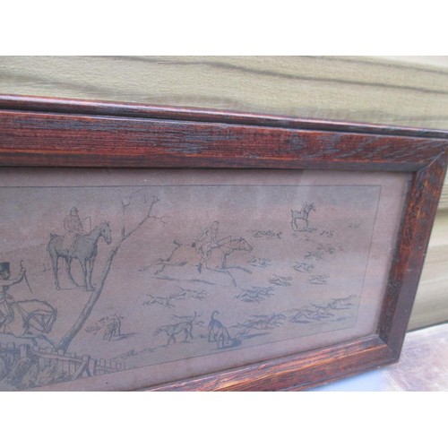 6 - 19th century  hunting print : 12 gens humana ruit O'Crus O'Brachia !