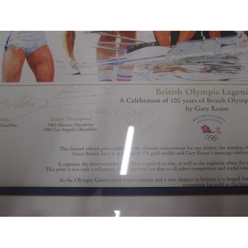 29 - British Olympic Legends by Gary Keane signed by Lynn Davies, Mary Peters, Daley Thompson, Tessa Sand... 