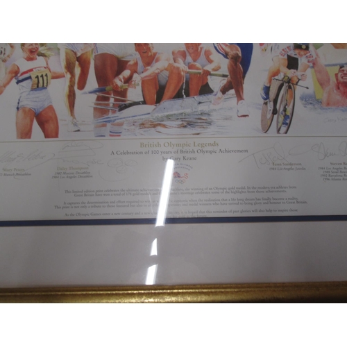 29 - British Olympic Legends by Gary Keane signed by Lynn Davies, Mary Peters, Daley Thompson, Tessa Sand... 