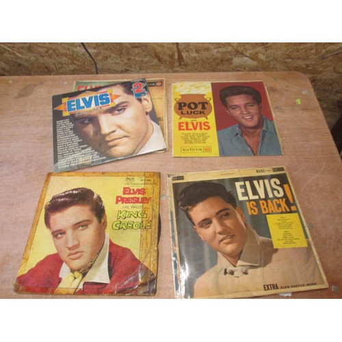 68 - 7 x Elvis Presley records : Rock 'n' Roll No 2 (RCA issue scuffed and scratched), King Creole (RCA i... 