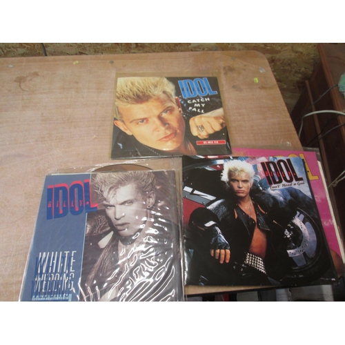 73 - Collection of Billy Idol records : picture discs, 12 