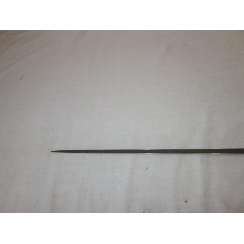 216 - Sword : 18th century Continental rapier of steel construction with tapering triform blade, lightly d... 