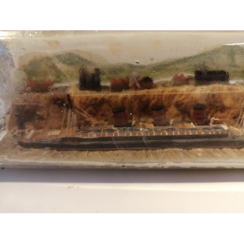 83 - Early 20th century ship in a bottle of a liner