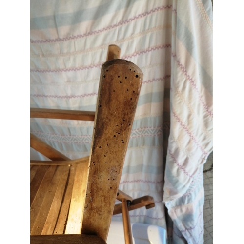 91 - Dolls rocking chair, woodworm treated